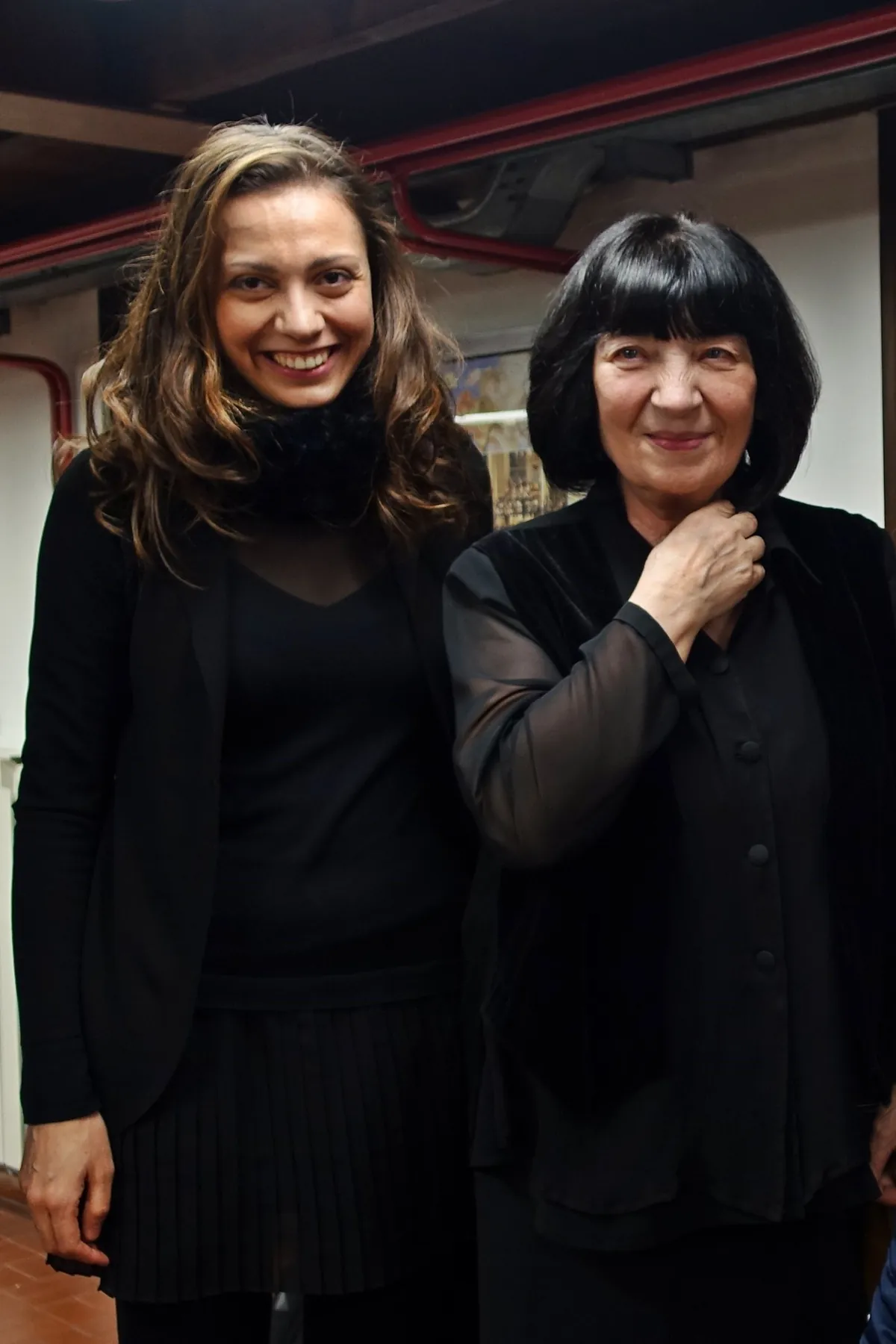 Valentina Dzhegnaradze accanto a Elisso Virsaladze, la sua insegnante al Conservatorio di Mosca